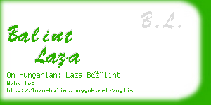 balint laza business card